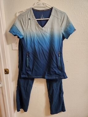 Blue Koi Scrub Set